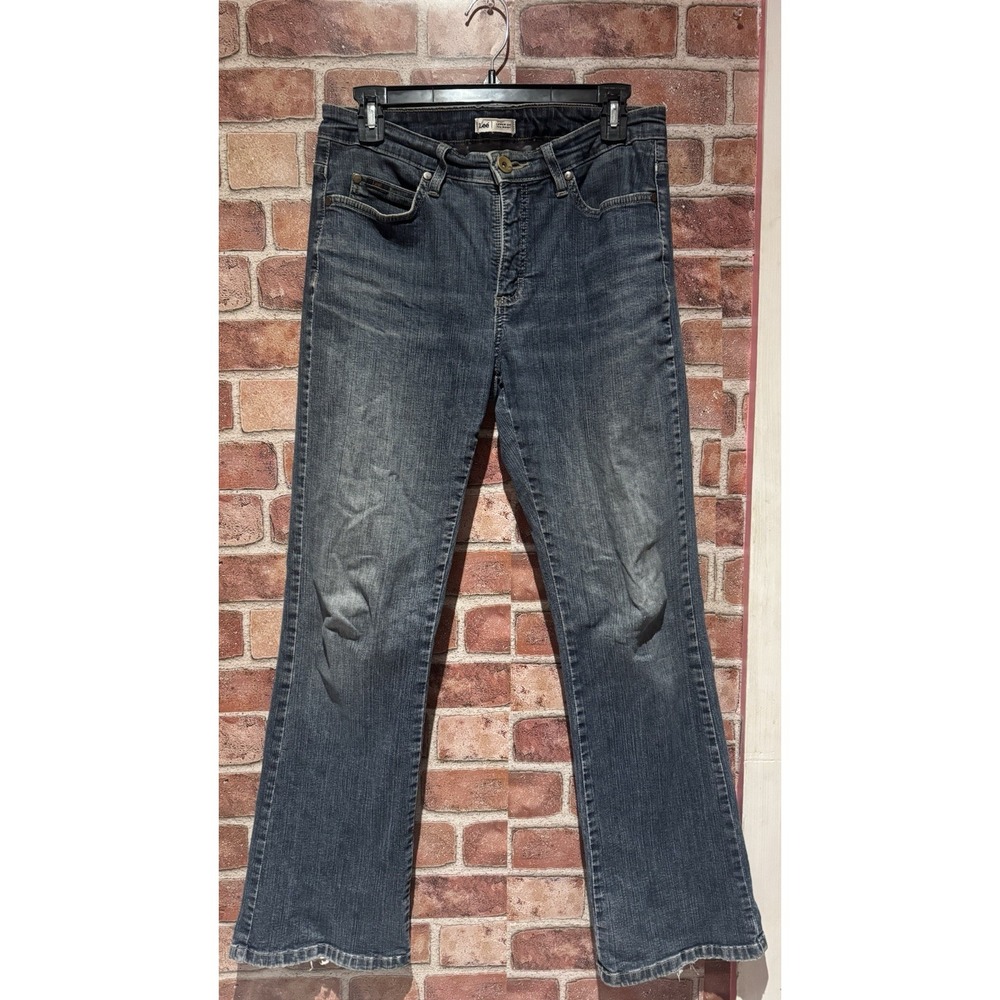Lee Lower On The Waist Denim Jeans Women's Size S/M Deco Pocket Straight Y2K